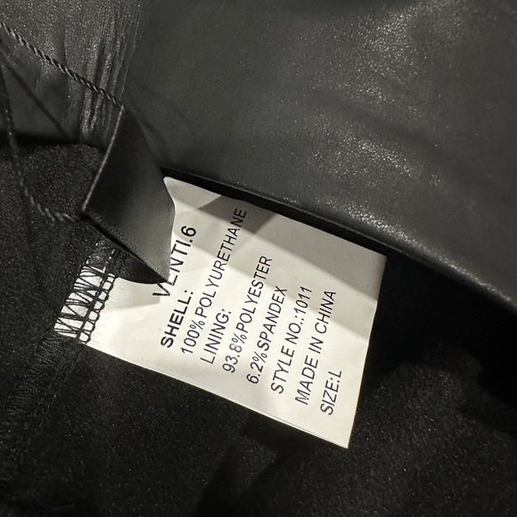 NEW | VENTI6 MOTION FAUX LEATHER LEGGING IN BLACK - Picture 4 of 7